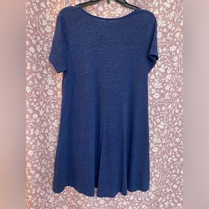 (S83) Old Navy Large Blue Heather T-Shirt Shift Dress Like New